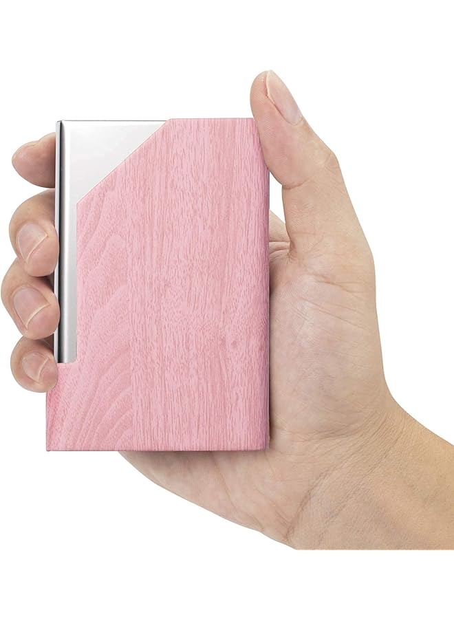 erorex Business Card Holder For Women And Men Business Card Case Pu Leather Business Card Case Credit Card Id Case Wallet Pocket Business Name Card Holder With Magnetic Shut Keep Cards Secure - Image 5