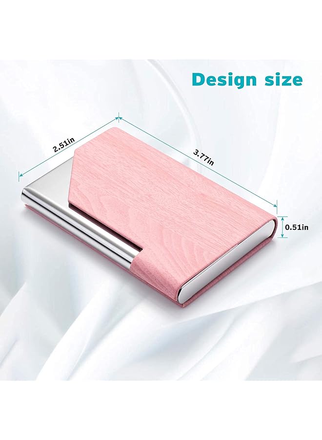 erorex Business Card Holder For Women And Men Business Card Case Pu Leather Business Card Case Credit Card Id Case Wallet Pocket Business Name Card Holder With Magnetic Shut Keep Cards Secure - Image 3