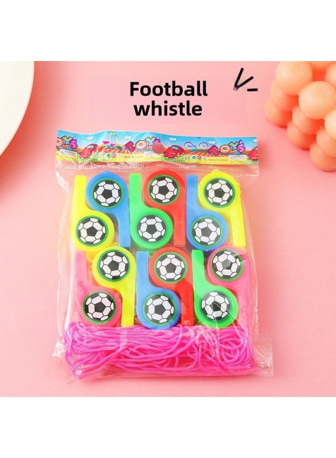 World Cup Football Whistle Plastic Smiley Referee Children's Gift Booster Props Stall Toys-Color:World One (multiples Of 12 Beats) - Image 2