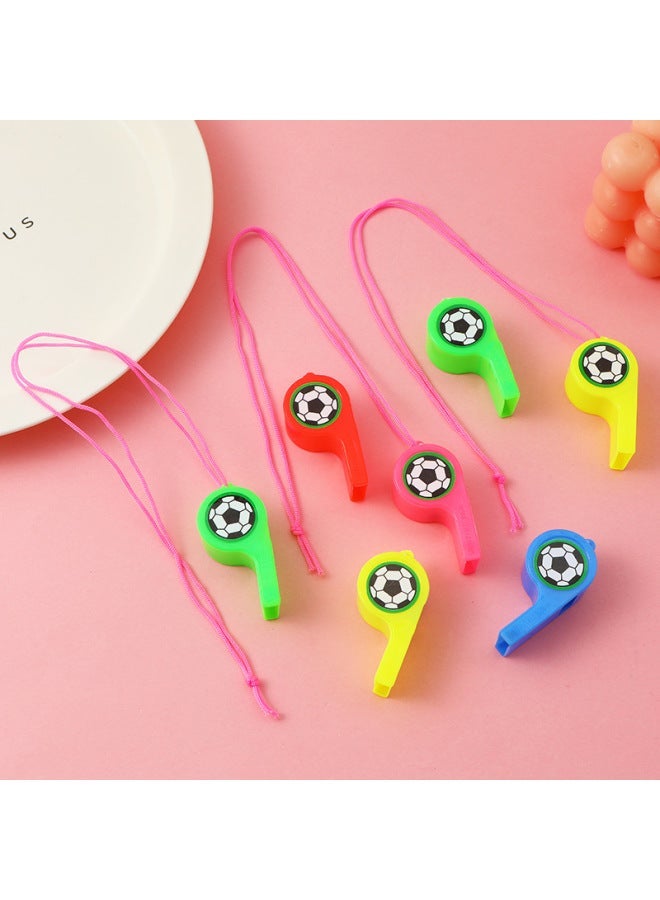 World Cup Football Whistle Plastic Smiley Referee Children's Gift Booster Props Stall Toys-Color:World One (multiples Of 12 Beats) - Image 5