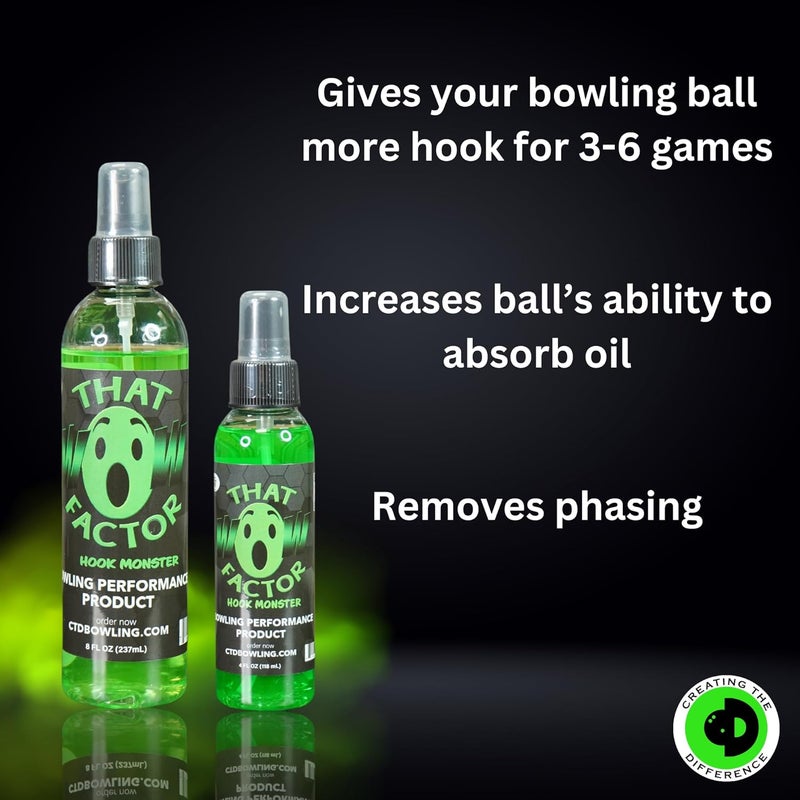 Creating the Difference That Wow Factor Hook Monster Performance Bowling Ball Cleaner Removes Dirt & Oil Easily | Provides More Hook | USBC Approved - Image 2