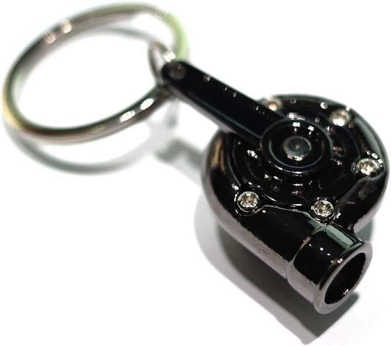 GT//Rotors Turbo Keychain Metal Spinning Turbocharger Automotive Mini Car Part Keychain Key Ring - Image 3