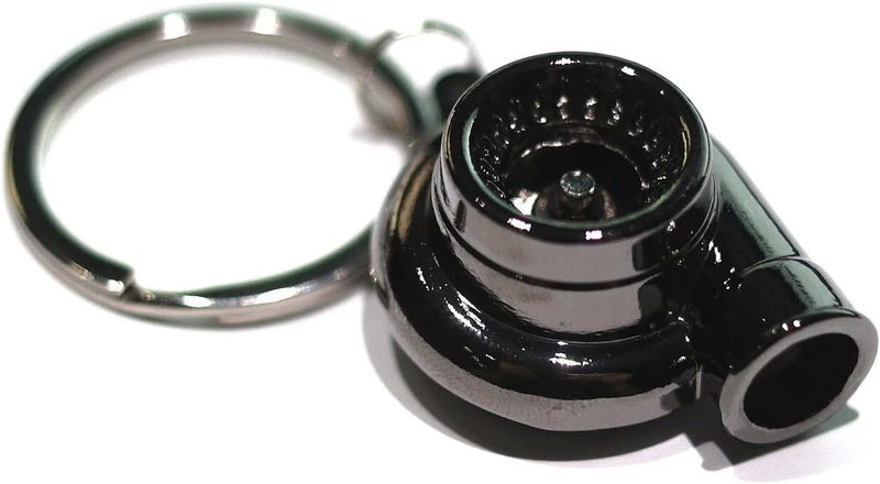 GT//Rotors Turbo Keychain Metal Spinning Turbocharger Automotive Mini Car Part Keychain Key Ring - Image 2