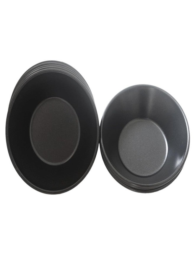 Proshopping 3 Inch Tart Pan, Carbon Steel Pastel De Nata Tins, Nonstick Egg Tart Molds, Mini Round Quiche and Pie Pan for Tartlet, Cupcake, Pudding, Muffin Baking - 8Pcs, Black - Image 5