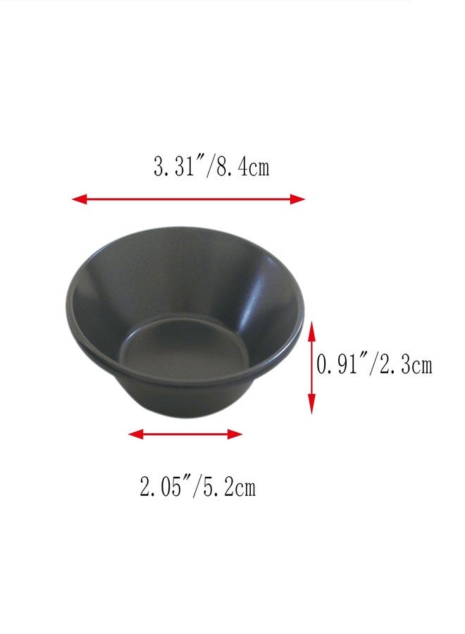 Proshopping 3 Inch Tart Pan, Carbon Steel Pastel De Nata Tins, Nonstick Egg Tart Molds, Mini Round Quiche and Pie Pan for Tartlet, Cupcake, Pudding, Muffin Baking - 8Pcs, Black - Image 2