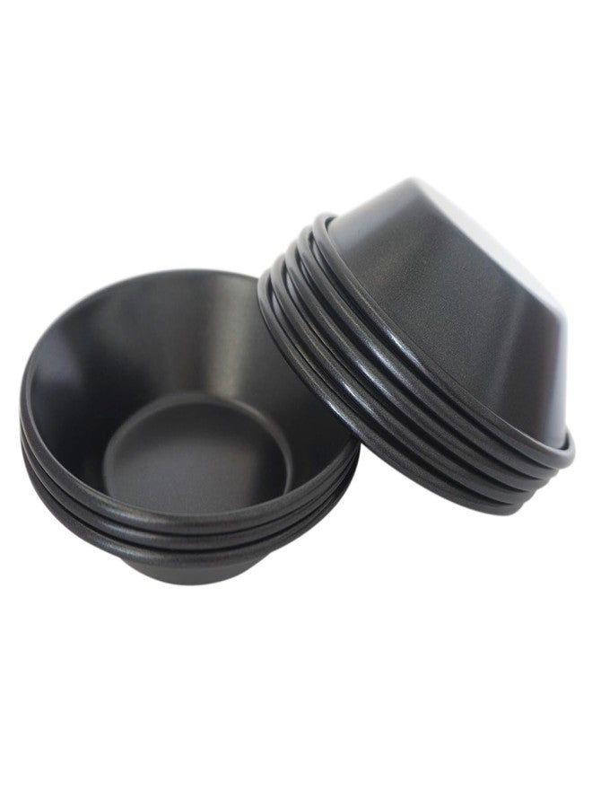 Proshopping 3 Inch Tart Pan, Carbon Steel Pastel De Nata Tins, Nonstick Egg Tart Molds, Mini Round Quiche and Pie Pan for Tartlet, Cupcake, Pudding, Muffin Baking - 8Pcs, Black - Image 3