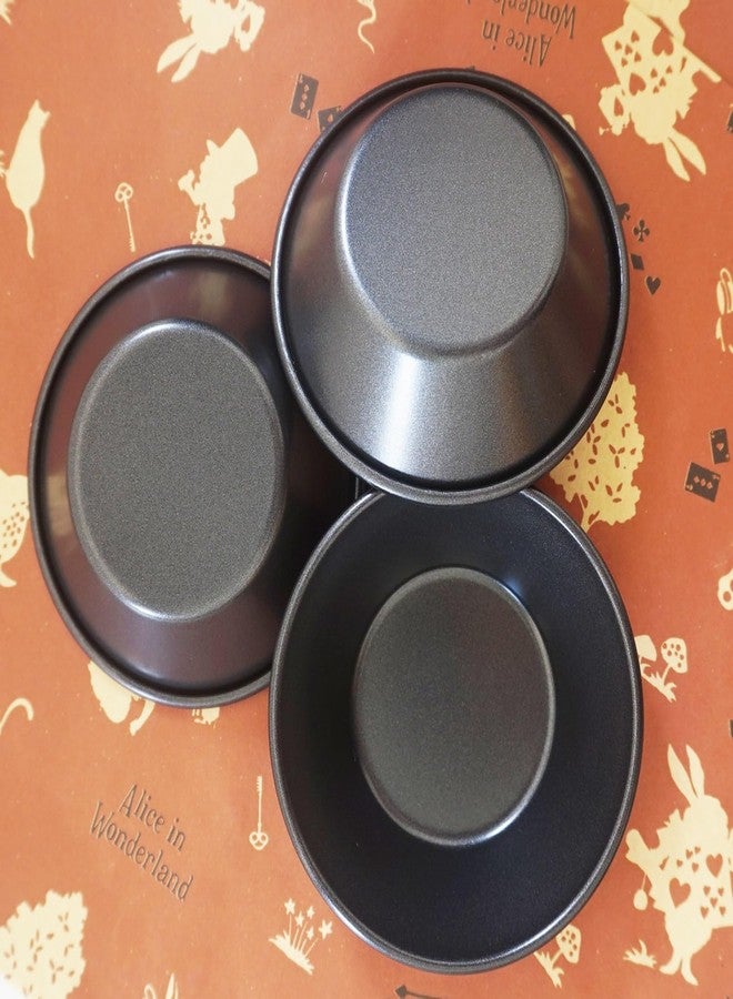 Proshopping 3 Inch Tart Pan, Carbon Steel Pastel De Nata Tins, Nonstick Egg Tart Molds, Mini Round Quiche and Pie Pan for Tartlet, Cupcake, Pudding, Muffin Baking - 8Pcs, Black - Image 4
