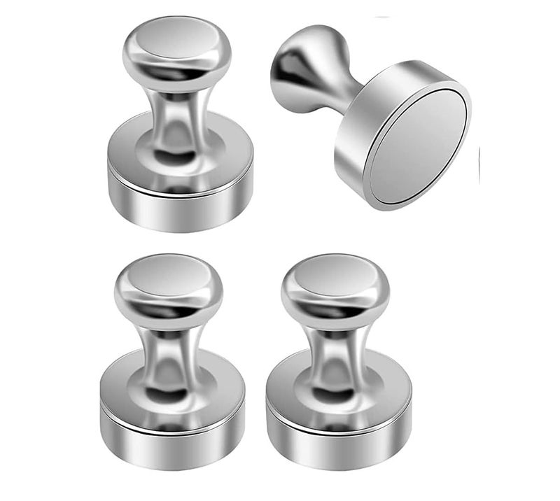 A.Leaf 4 Pieces of Fridge Magnetic Push Pins, Push Pins Magnets for Whiteboard, Neodymium Magnet Pins, Magnetic Thumb Tacks, Whiteboard Magnets, Strong Magnets,Office Magnets (4) - Image 1