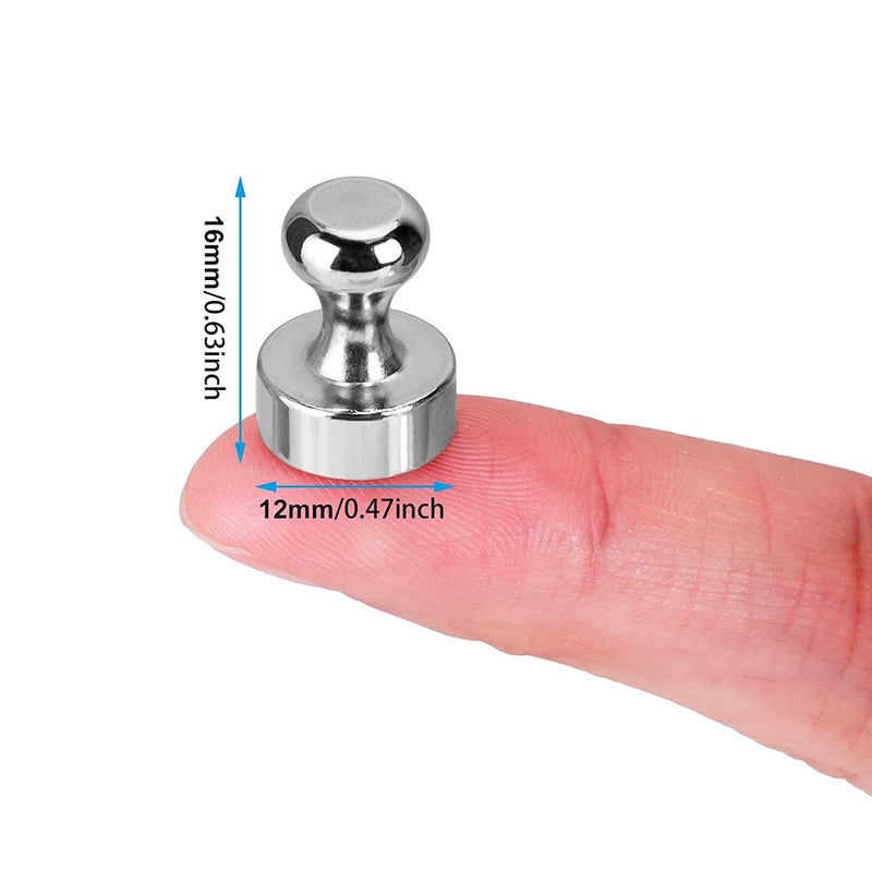 A.Leaf 4 Pieces of Fridge Magnetic Push Pins, Push Pins Magnets for Whiteboard, Neodymium Magnet Pins, Magnetic Thumb Tacks, Whiteboard Magnets, Strong Magnets,Office Magnets (4) - Image 5