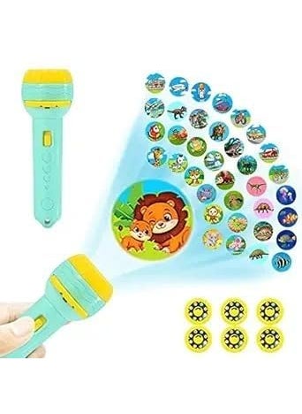 PRIMEFAIR 6 Slides 48 Patterns Flashlight and Projector Cute and Cuddly Images of Animals onto Walls and Ceilings Batteries Included for Ages 3 and up