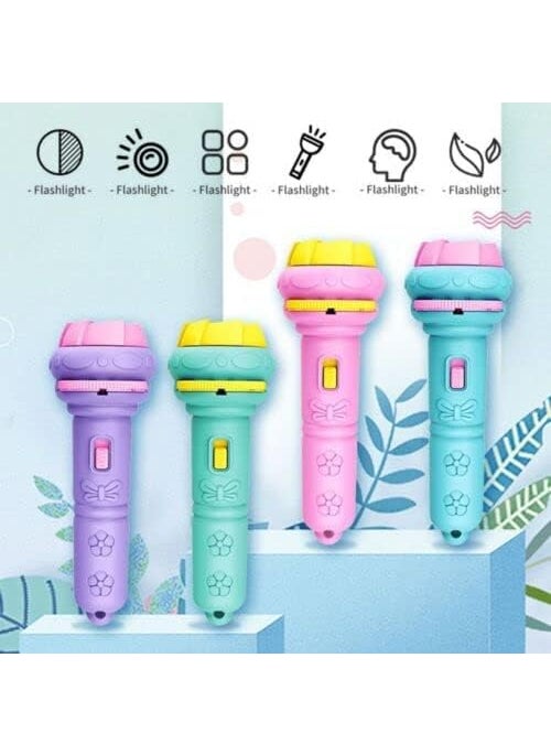 PRIMEFAIR PRIMEFAIR 6 Slides 48 Patterns Flashlight and Projector Cute and Cuddly Images of Animals onto Walls and Ceilings Batteries Included for Ages 3 and up  - Image 4