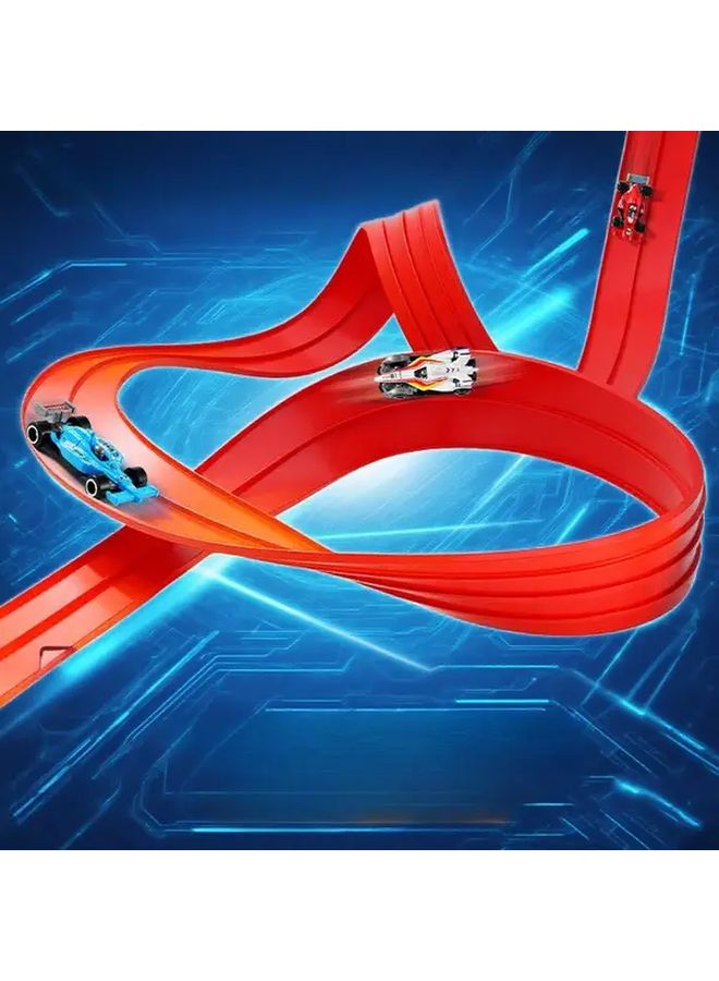 Red Gravity Inertia Car Racing Track Toy Set With Four Cars For Boys - Image 2