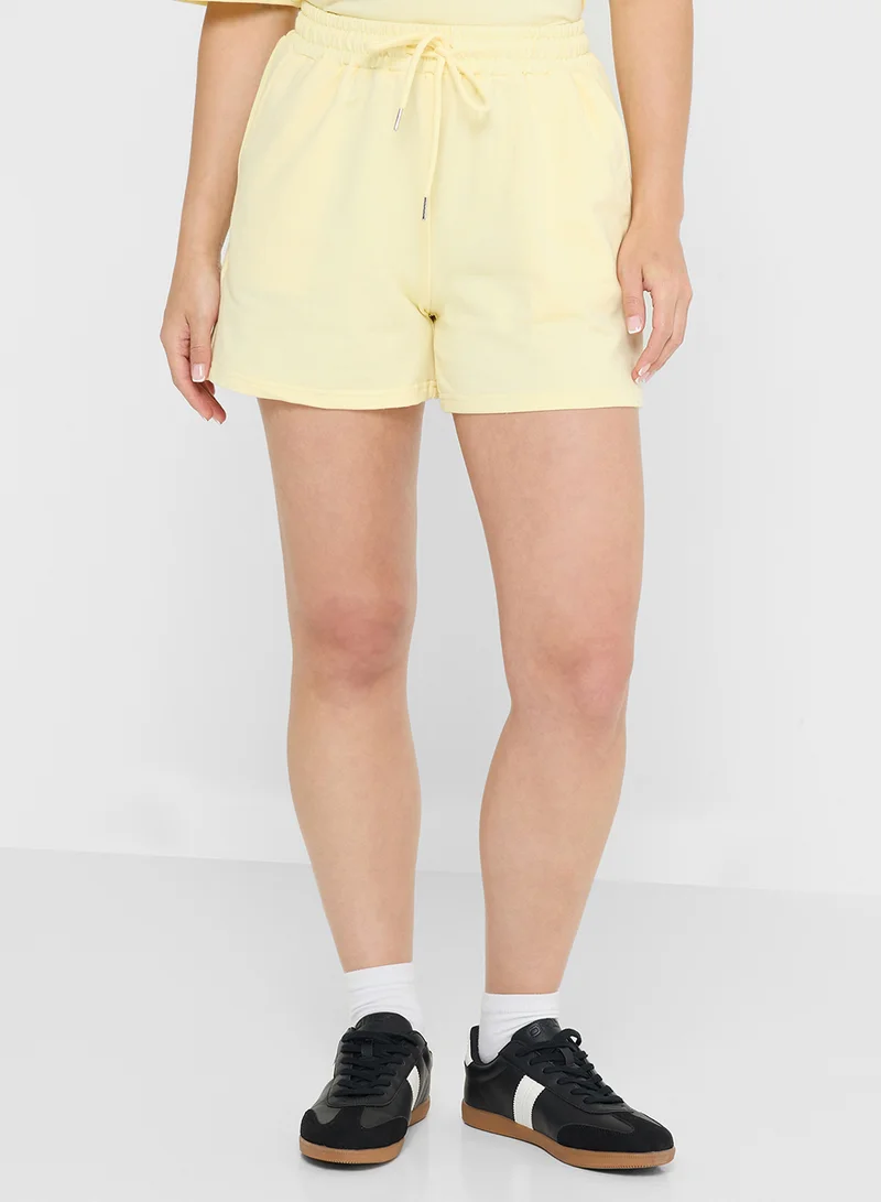 Ginger Basics Cotton Blend Oversize T-shirt &amp; Sweatshort Set