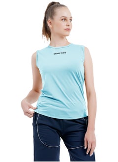Selecta Now Ladies Sleeveless Cotton Sky Blue T-Shirt Breathable Tank Top Soft Stretchable Women’s T Shirt Ideal for Hot Climate  - Image 2