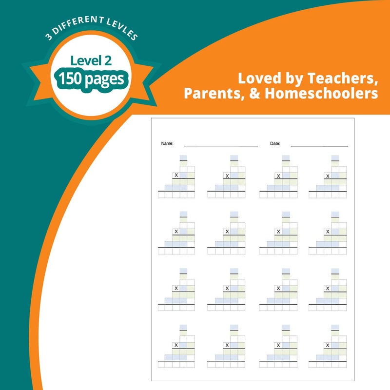 Channie's Channieâ€™s One Page A Day Double Digit Multiplication Math Practice Blank Template, 250 Loose Pages Ream, Grades 3rd, 4th, and 5th, Size 8.5â€ x 11â€ - Image 3