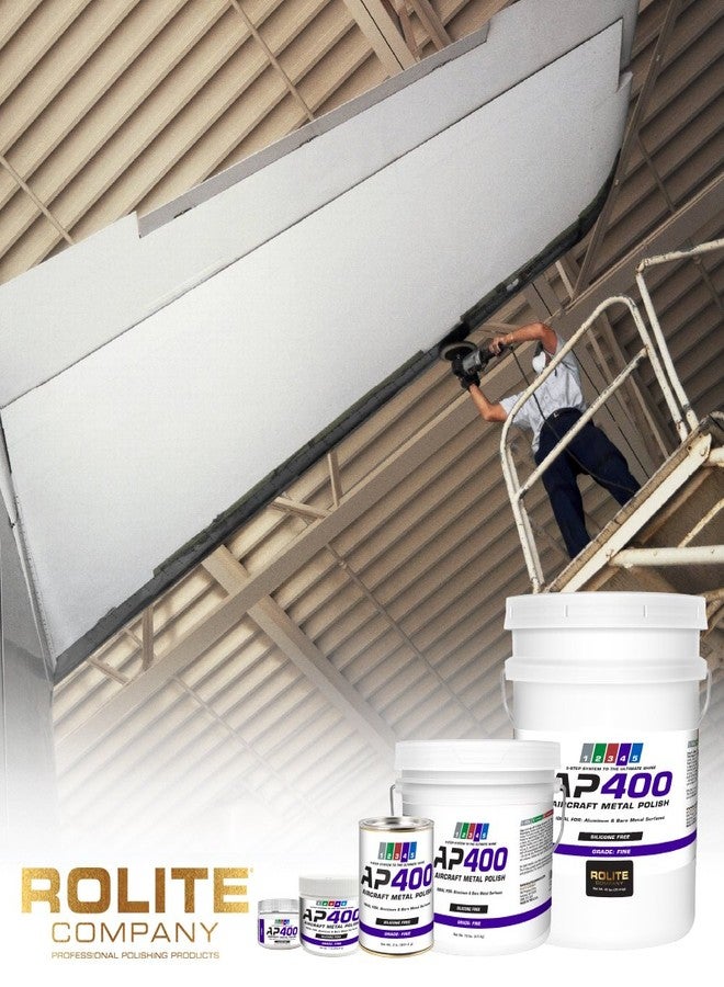 Rolite Aircraft Metal Polish 4.5 Oz Ap400 Fine for Airplane Aluminum Bare Metal Aviation Detailing Restoration - Image 3