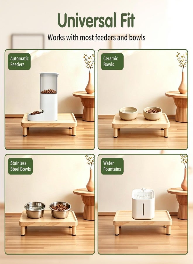 Midollarle Cat Food Stand, Elevated Cat Feeding Station for Bowls & Feeders - Image 5
