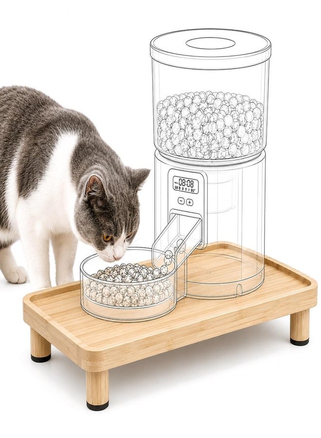 Midollarle Cat Food Stand, Elevated Cat Feeding Station for Bowls & Feeders - Image 1
