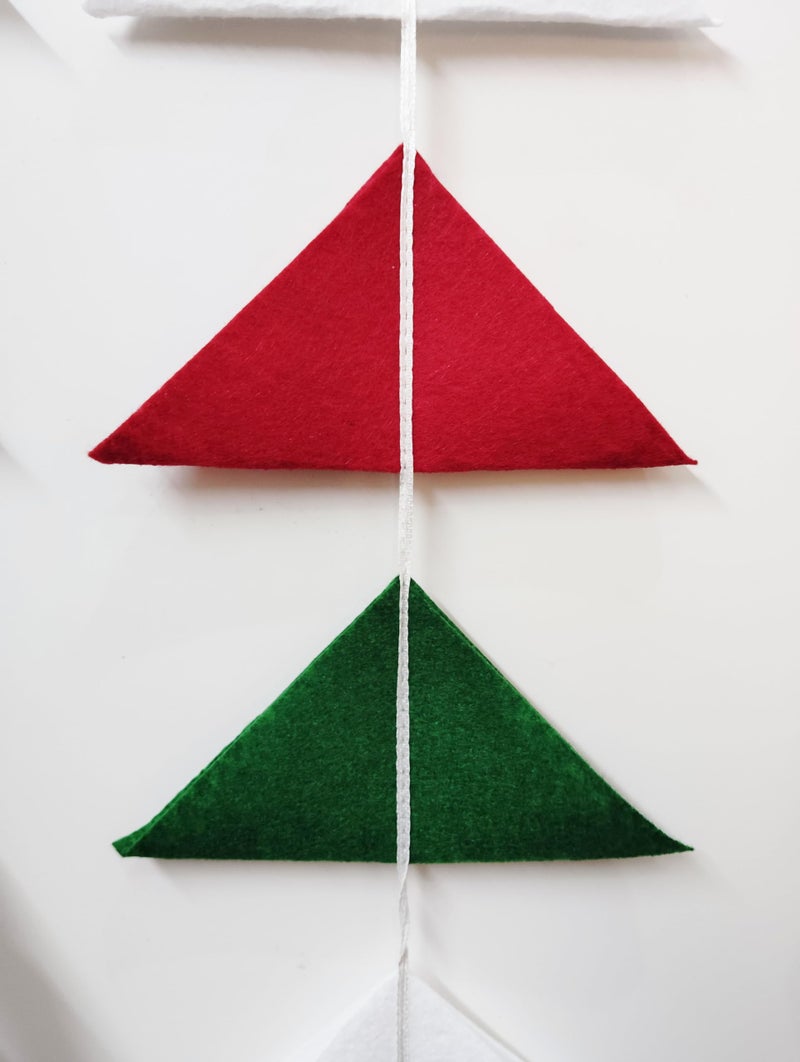 CANVASS Christmas Party Tree Decoration -125 cm (Pack of 4) Red White Green Festive Party Garland Bunting New Year - Image 4