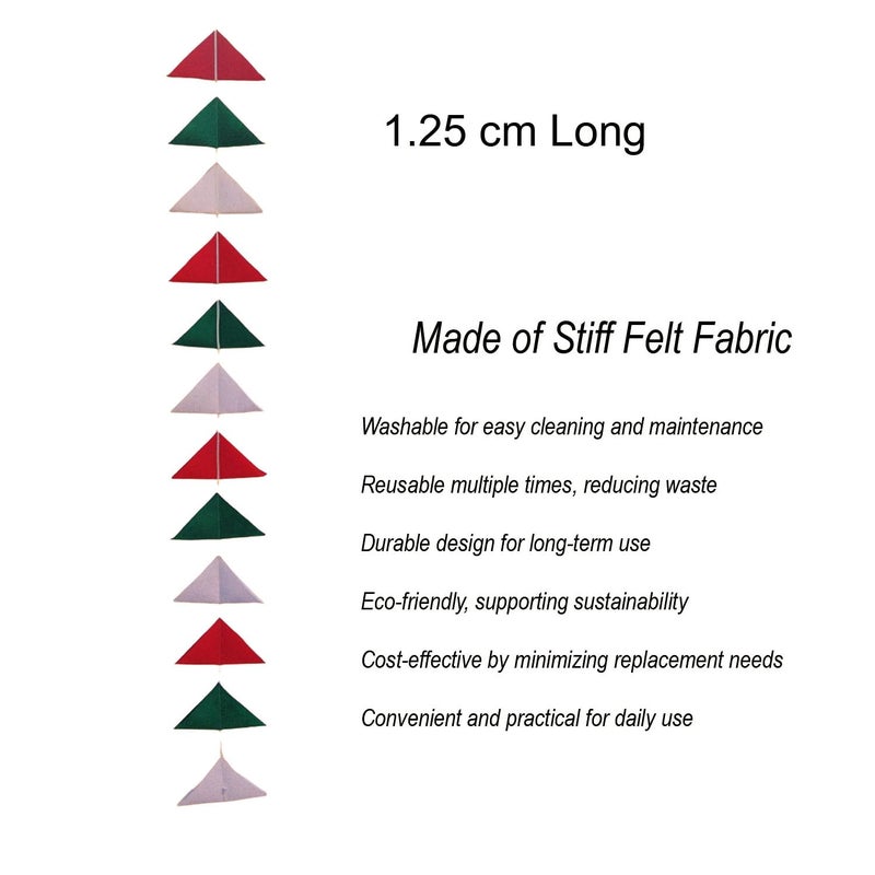 CANVASS Christmas Party Tree Decoration -125 cm (Pack of 4) Red White Green Festive Party Garland Bunting New Year - Image 2