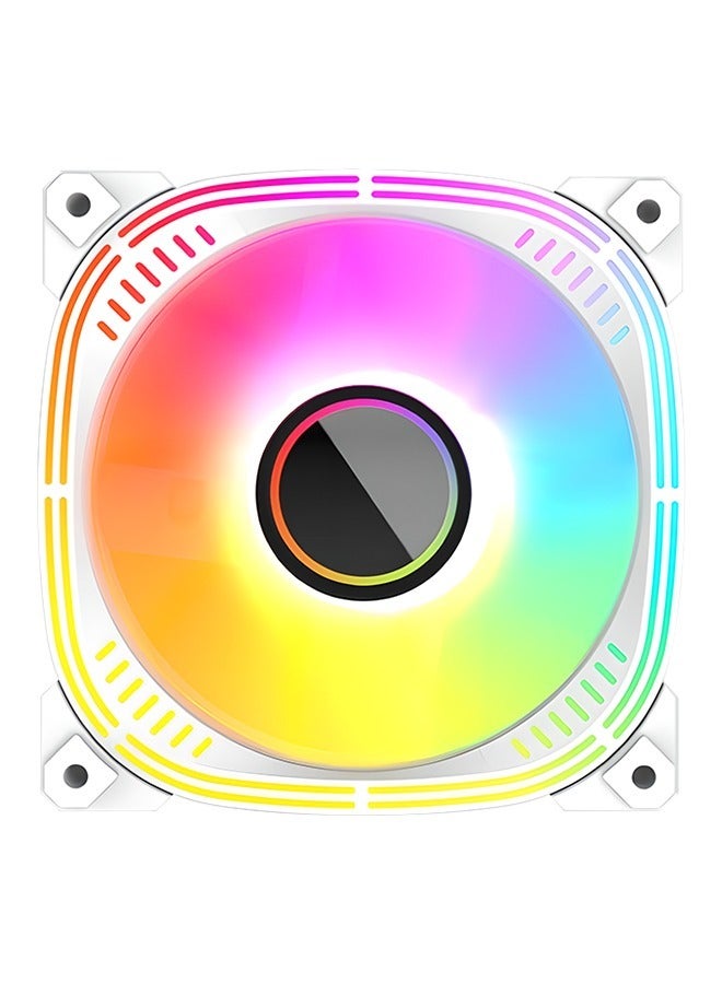 Esports-Grade ARGB CPU Fan with Smart Temp Control | Durable PBT Material Cooling Fan | Silent Hydraulic Bearing  Shock-Absorbing Pads for Gaming, Editing, Streaming  Office (White)  - Image 1