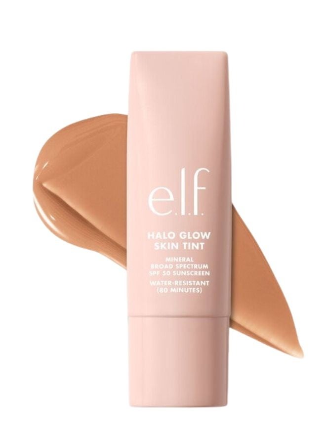 إلف قزم. كريم أساس هالو جلو سكين تينت بتغطية خفيفة بعامل حماية من الشمس 50 - 9 متوسط ​​رائع (متوسط ​​مع ألوان تحتية باردة) تغطية خفيفة الوزن وقابلة للبناء، واقي شمسي معدني مرطب بلمسة نهائية ندية، 50 مل - Image 1