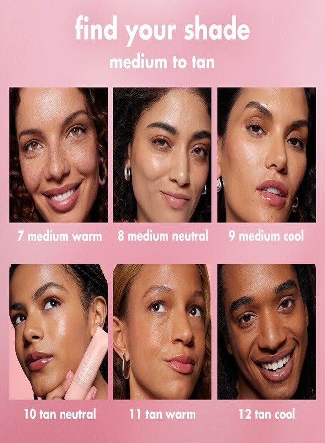 إلف قزم. كريم أساس هالو جلو سكين تينت بتغطية خفيفة بعامل حماية من الشمس 50 - 9 متوسط ​​رائع (متوسط ​​مع ألوان تحتية باردة) تغطية خفيفة الوزن وقابلة للبناء، واقي شمسي معدني مرطب بلمسة نهائية ندية، 50 مل - Image 3