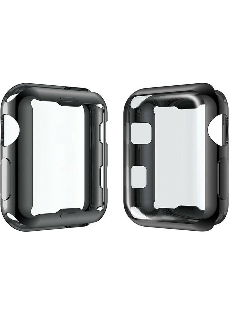 Techmaster Apple Watch 2 3 4 38 mm Silicone Cover Case Screen Protector 