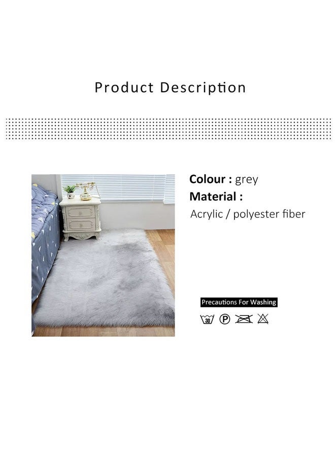 NKX Modern Fluffy Long Pile Area Rug Non-Slip, Super Soft Decor Contemporary Carpet 150*200Cm  - Image 3