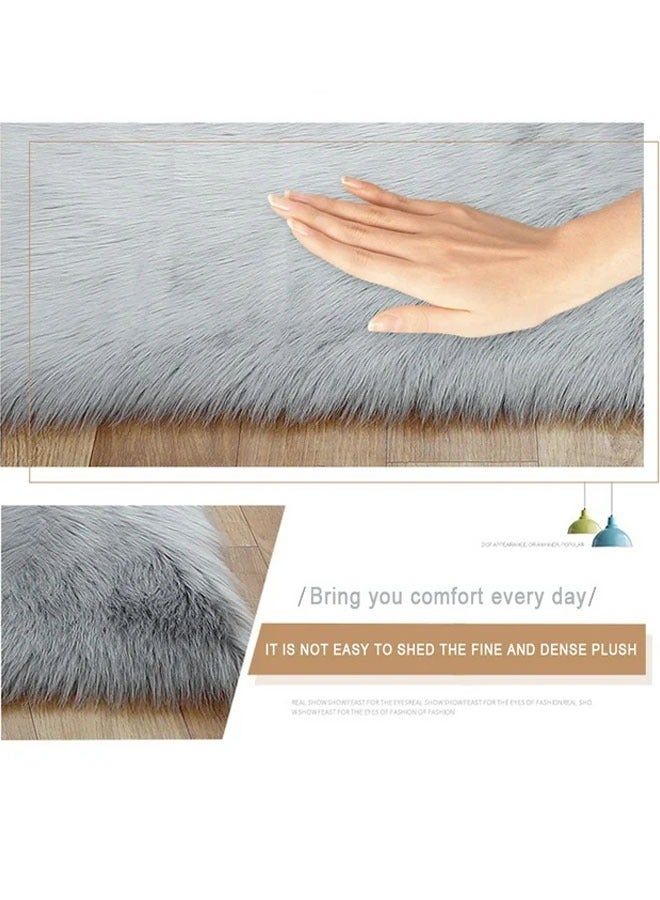 NKX Modern Fluffy Long Pile Area Rug Non-Slip, Super Soft Decor Contemporary Carpet 150*200Cm  - Image 2