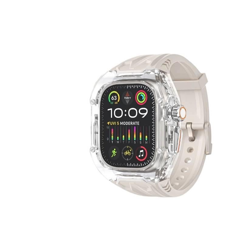 سوار ساعة ذكية مجموعة غطاء مع سوار متوافق مع Apple Watch بملاءمة قابلة للتعديل وحزام بديل للاستخدام اليومي باللون أحمر قابل للتعديل - NOVA - Image 4