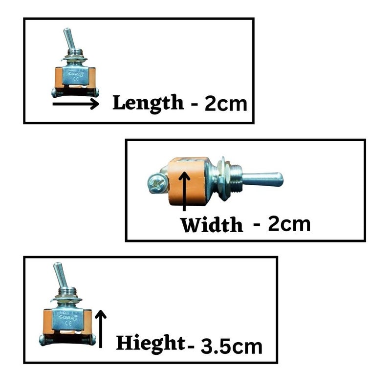 Smartpack Toggle Switch for Packaging of Shrink Tunnel Machine’s Spare Parts | Industrial Toggle Switch 15A 250V | Power Control Switch | 2 Pin type on/off Toggle Switch | Pack of 1 Switch - Image 4