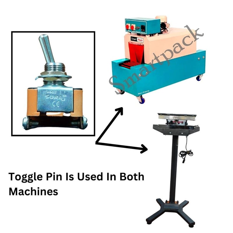 Smartpack Toggle Switch for Packaging of Shrink Tunnel Machine’s Spare Parts | Industrial Toggle Switch 15A 250V | Power Control Switch | 2 Pin type on/off Toggle Switch | Pack of 1 Switch - Image 3