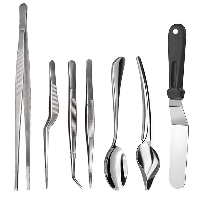 CULINARY SPECIALTY TOOLS SETPROFESSIONAL CHEF COOKING PLATING KIT 7 PIECES STAINLESS STEEL