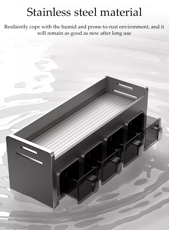 DUNISO Versatile Spice Jar and 4 Seasoning box with handle ,Wall-Mounted Spice Rack for Kitchen , or Countertop Pantry Storage - Image 3