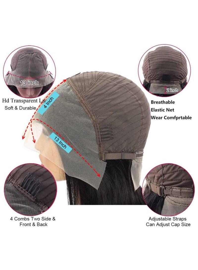 إستيل باروكة قصيرة من الشعر البشري 13x4 باروكة دانتيل أمامي للنساء ذوات البشرة السمراء باروكات بدون صمغ شعر بشري اللون قبل قطعها رقم P4-350 - Image 5