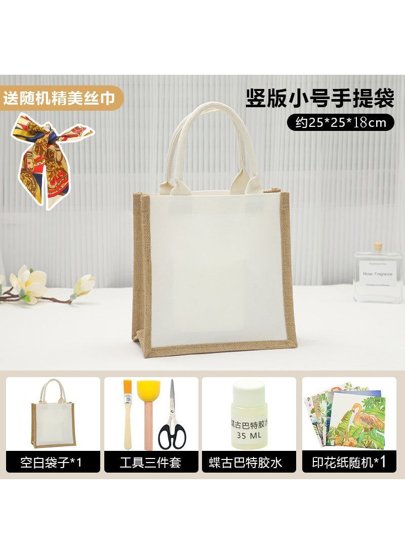 DIY Butterfly Tote Bag Craft Kit Butterfly Gubat bag [mixed hair]-vertical