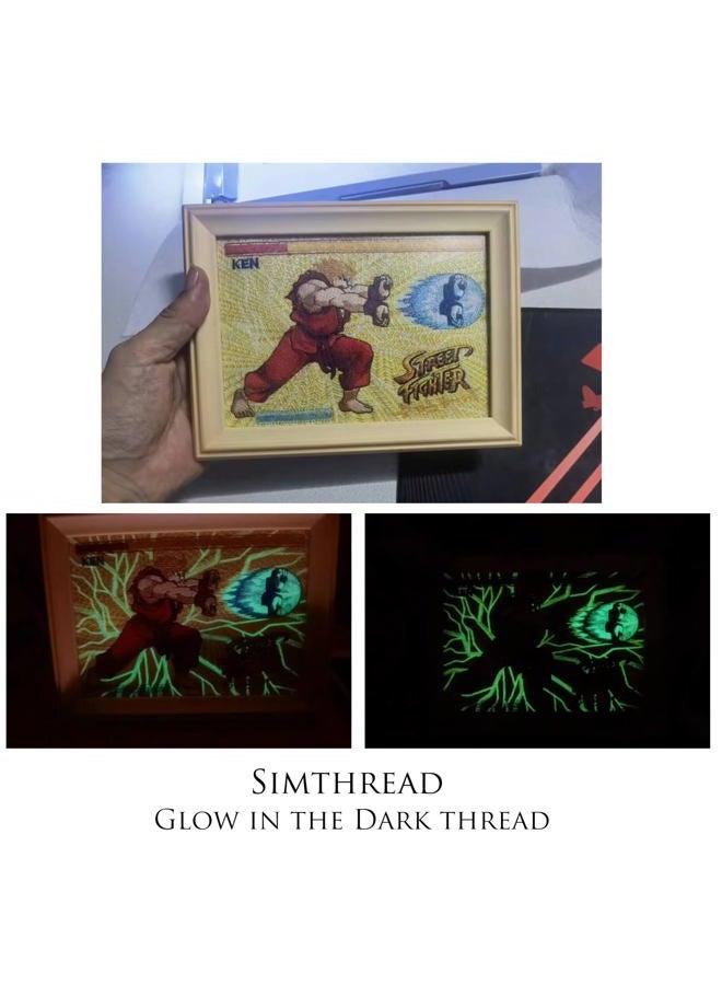 simthread 5 Spools Polyester Glow In The Dark Embroidery Thread Home Embroidery And Sew... - Image 5