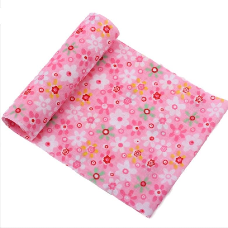 YSSZAM 7Pcs Top Pink Cotton Craft Fabric Bundle Squares Patchwork DIY Sewing Scrapbooking Quilting Floral Dot Pattern Craft and Hobby Fabric 10" x 10" (25cm x 25cm) - Image 2