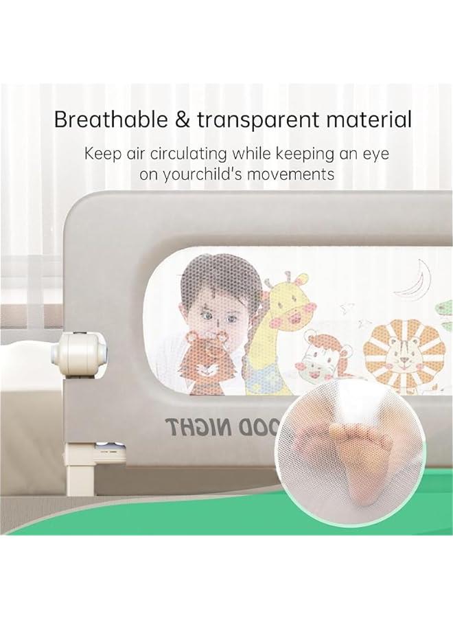 بيوينتي حاجز سرير قابل للطي للاطفال الصغار، حاجز حماية لسرير الرضع، سياج حماية لسرير الاطفال المتارجح، حاجز حماية لسياج السرير، حاجز امان جانبي للسرير مزدوج وكينج، سرير كامل الحجم، قاعدة على شكل حرف U، جانب - Image 4