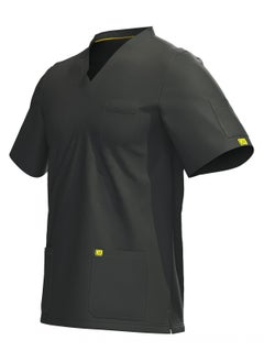 Doctor Scrub Comfortable Black Lycra fabric with many pockets is meticulously crafted to retain its color without fading with repeated washing  - Image 4