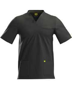 Doctor Scrub Comfortable Black Lycra fabric with many pockets is meticulously crafted to retain its color without fading with repeated washing  - Image 3