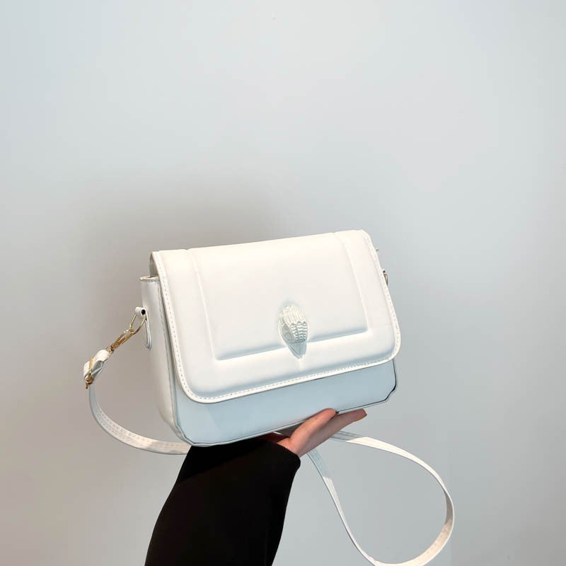 New Solid Color Textured Shoulder Bag Trendy Crossbody Bag Simple New Versatile Commuter Bag Elegant Women'S Bag Black Medium - Image 1