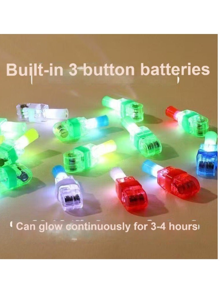 LED Projection Finger Lights | Fun Cartoon Hand Lamp for Kids | Glow-in-the-Dark Toy | Interactive Finger Ring Light with Cute Projection | Safe & Comfortable Design | 10PCS Pack - Image 1