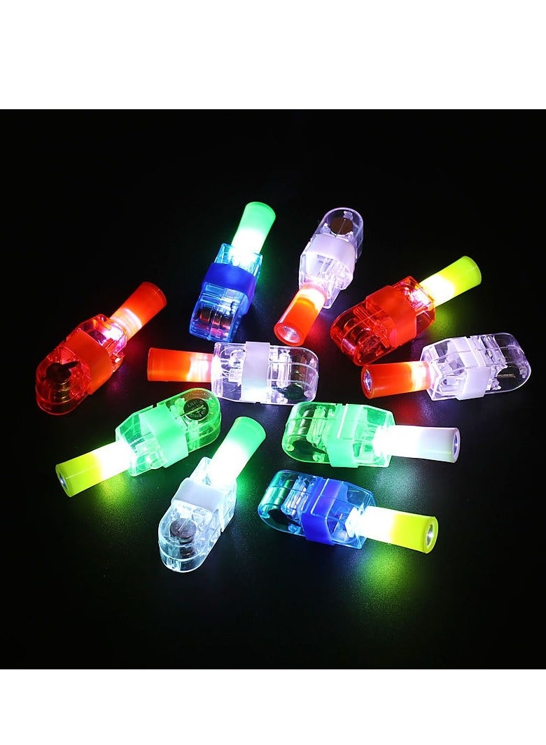LED Projection Finger Lights | Fun Cartoon Hand Lamp for Kids | Glow-in-the-Dark Toy | Interactive Finger Ring Light with Cute Projection | Safe & Comfortable Design | 10PCS Pack - Image 3