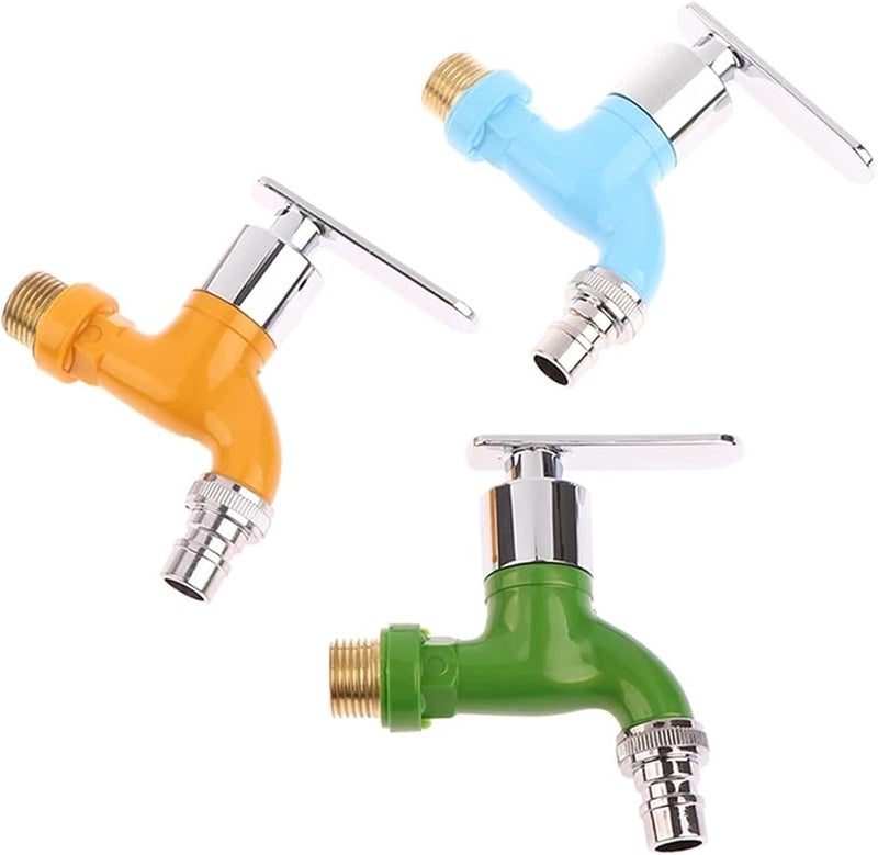 Blue Plastic Quick Connect Faucet 1 2 Inch Male Wall Mounted For Washing Machine Garden Balcony Water Hose - Image 4