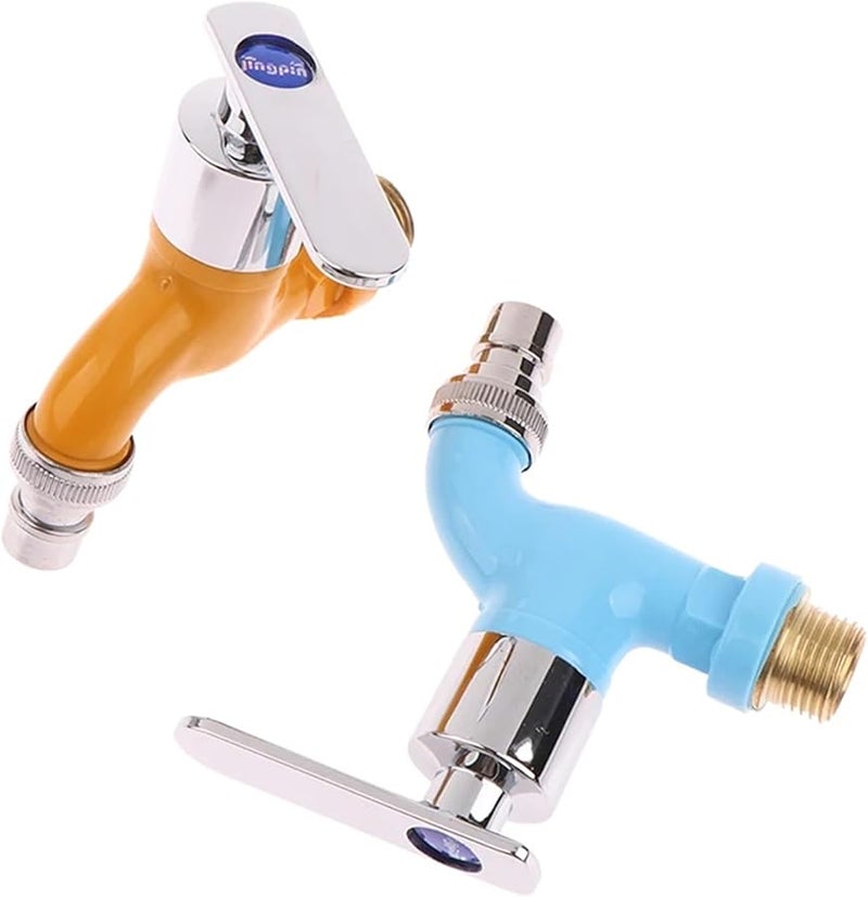 Blue Plastic Quick Connect Faucet 1 2 Inch Male Wall Mounted For Washing Machine Garden Balcony Water Hose - Image 5