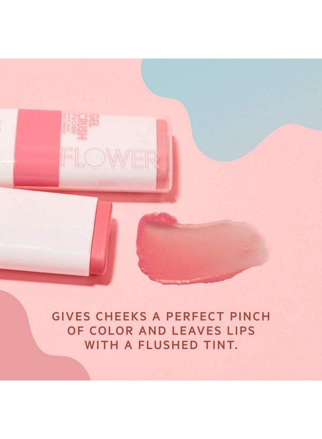 Flower Beauty جل شفاه وخدود كراش؛ بلش كريمي وصبغة شفاه في عصا متعددة الاستخدامات المحمولة؛ انفجار مرطب من اللون؛ (فراولة) - Image 3