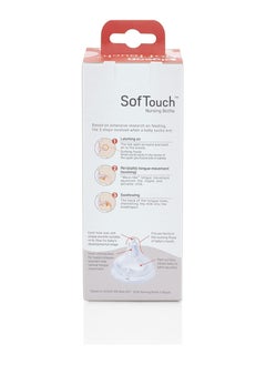 pigeon Pigeon SofTouch Peristaltic Plus Wide Neck Plastic Nursing Bottle – BPA & BPS Free, 100% Silicone Nipple, 160ml  - Image 2
