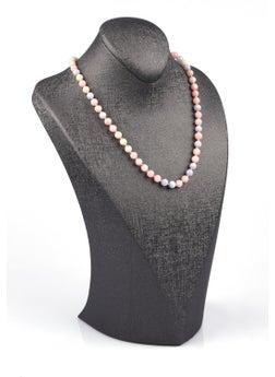 Güneş Avm Gunes Avm Aquamarine - Morganite - Heliodor Natural Stone 6 mm Knotted Necklace  - Image 1